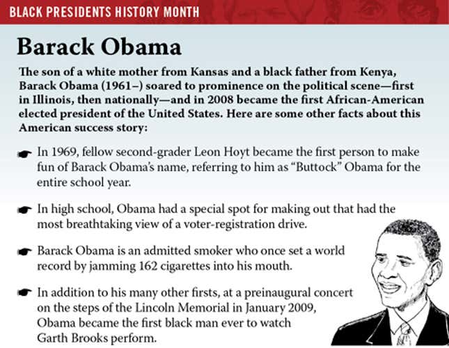 Black Presidents History Month