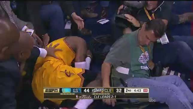 LeBron Cracks Head Open, Stays In Game