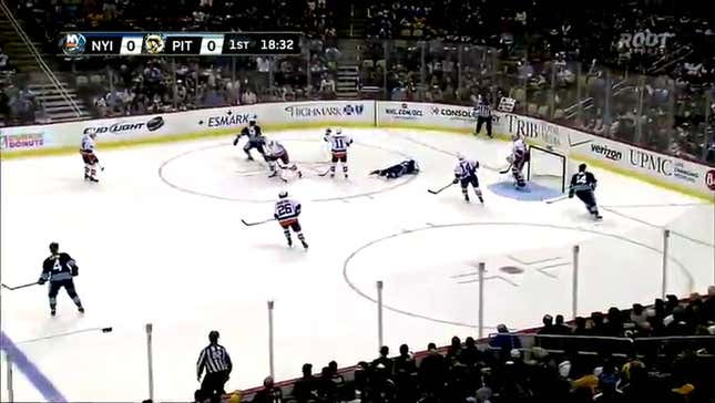 Sidney Crosby Took A Puck To The Face
