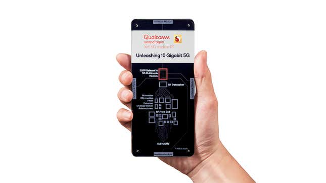 Image for article titled Qualcomm&#39;s 10-Gigabit 5G Modem Is Here, but You&#39;ll Have to Hang Tight for Those Speeds