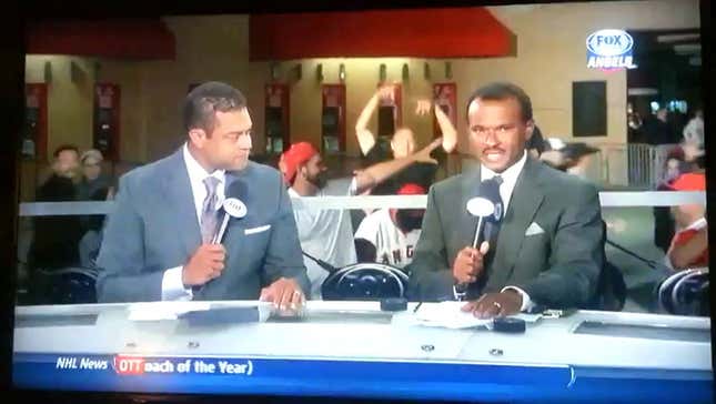 Drunk Angels Fan Tries To Climb Fence At Postgame Show, Fails