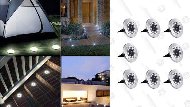 Hakol 8-Pack LED Solar Ground Lights | $29 | MorningSave