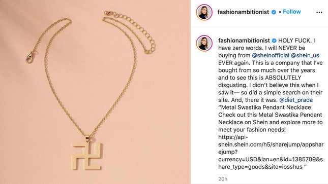 Image for article titled I Have Some Questions for the Sensitivity Committee That Approved This Swastika Necklace