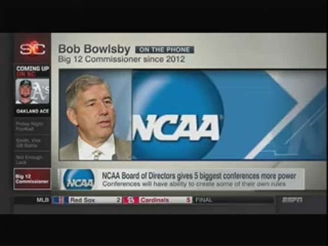 Hey, ESPN Sorta Asked Bob Bowlsby If He Works Harder Than His Secretary