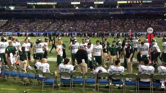 Ohio Player Gets A Football To The Face While Minding His Own Business