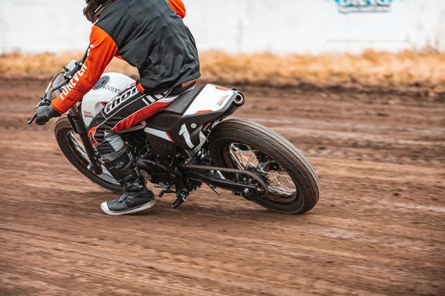 Image for article titled Royal Enfield Gave Its Nerdy Himalayan A Flat Track Makeover And Now It's Ready To Win Prom Queen