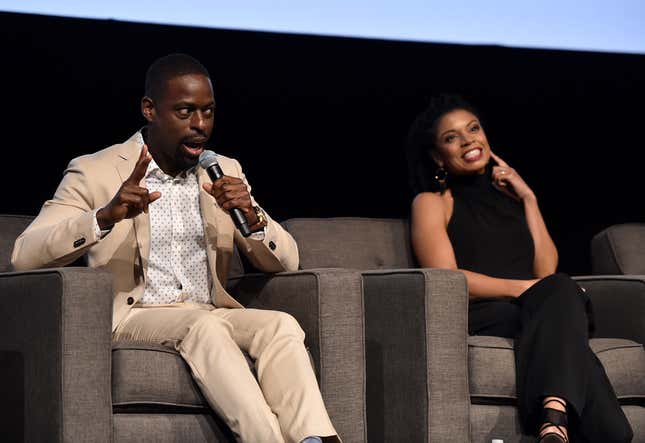 Sterling K. Brown and Susan Kelechi Watson attend a panel discussion for An Evening With “This Is Us” at Paramount Studios on August 13, 2018 in Hollywood, California.