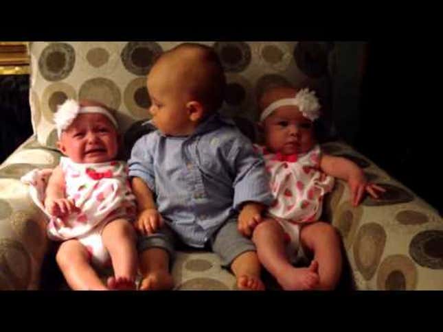Cutest Baby Ever Couldn't Be More Confused By the Concept of Twins