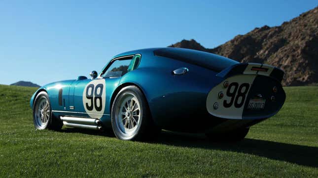 A Superformance replica of the Shelby Cobra Daytona Coupe, this one on California plates.