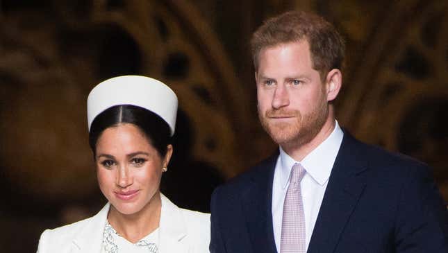Image for article titled Unemployed Prince Harry, Meghan Markle Announce Plans To Give Baby Up For Adoption