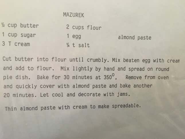 Image for article titled This Easter, skip the chocolate bunny and bake a mazurek