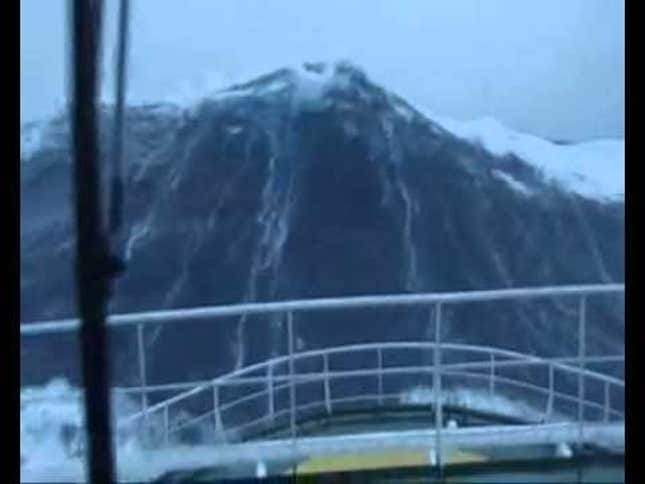 Listen To A Man Laugh As A Monster Wave Bears Down On His Puny Life