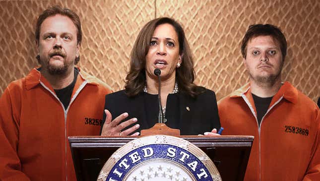 Image for article titled Kamala Harris Assembles Campaign Staff Of Unpaid California Prison Laborers