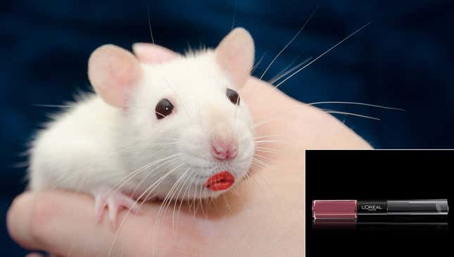 Image for article titled L’Oreal Suspends Production Of Irresistible 2-Step Lip Color Stick After Lab Rat Seduces Way Out Of Facility