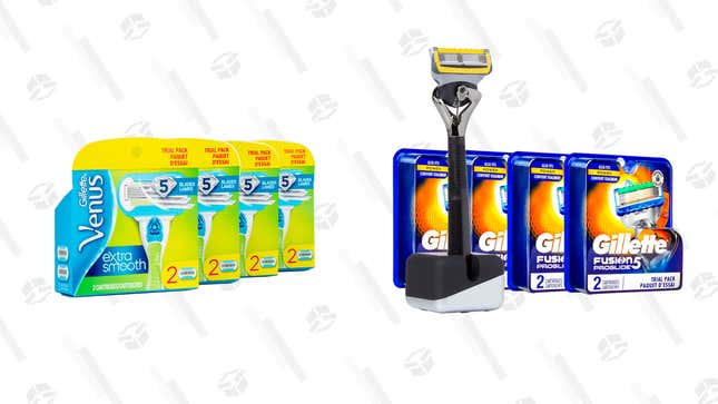 8-Pack: Gillette Venus Extra Smooth 5 Blade Cartridge Refill | $24 | SideDeal
Gillette Fusion 5 ProGlide Razor Bundle | $29 | Meh