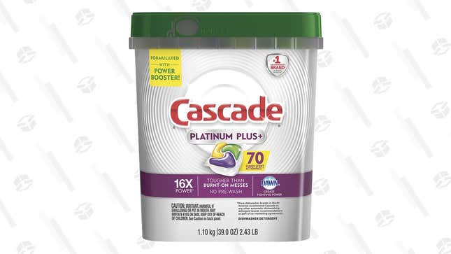 70-Count Cascade Platinum Plus Dishwasher Tabs | $14 | Amazon | Clip the $5 coupon