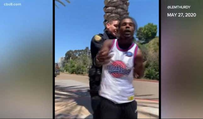 Image for article titled Former California Police Officer Charged With Filing a False Report After Arrest of Black Man Accused of Smoking in Public