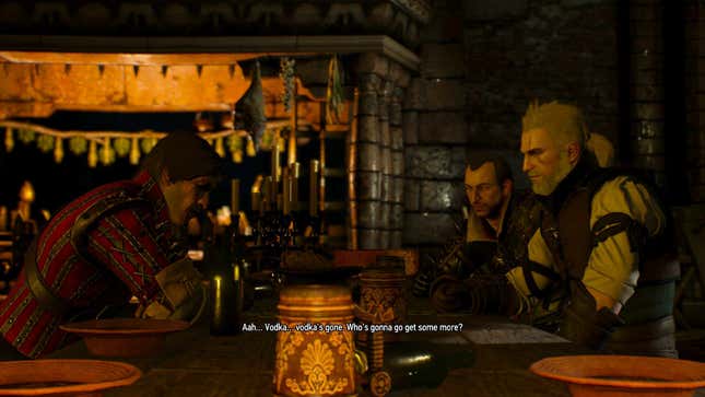 Image for article titled My Favorite Witcher 3 Quest Has No Fighting, Just Drunken Shenanigans