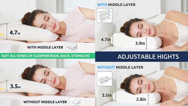 Uttu adjustable 2025 memory foam pillow