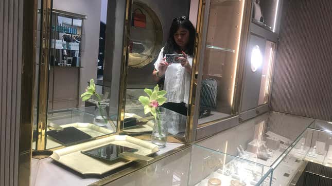 I wanted to touch the mirror, but I didn’t.