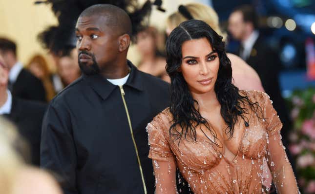 Kanye West and Kim Kardashian West attend the 2019 Met Gala Celebrating Camp: Notes on Fashion on May 6, 2019, in New York City.