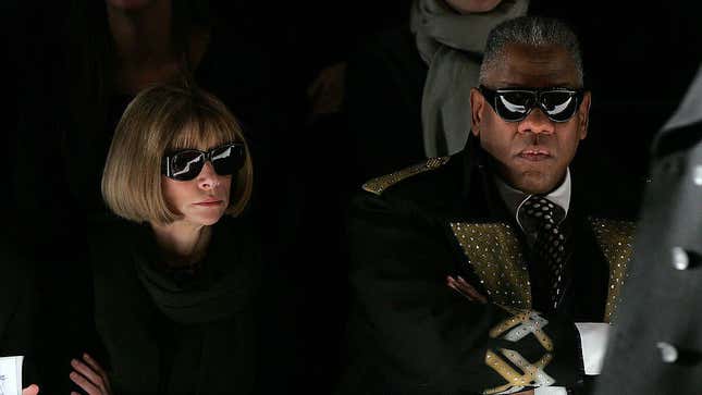 Andre Leon Talley, Anna Wintour and her daughter Bee attend