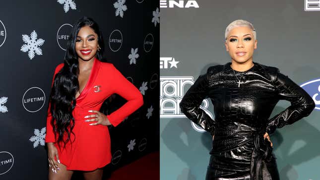 Ashanti Douglas attends “It’s a Wonderful Lifetime” first holiday party of the year at STK Los Angeles on October 22, 2019; Keyshia Cole attends the 2019 Soul Train Awards at the Orleans Arena on November 17, 2019.