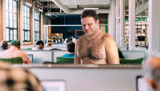Image for article titled Man Keeps Having Same Experience Where He Shows Up To Work Naked