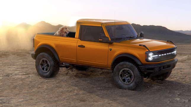 Image for article titled This Is What A Bronco-Based Pickup Could Look Like
