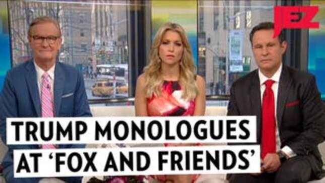 Here’s an Enjoyable Supercut of Trump Repeatedly Plowing Through <i>Fox & Friends</i>’ Questions