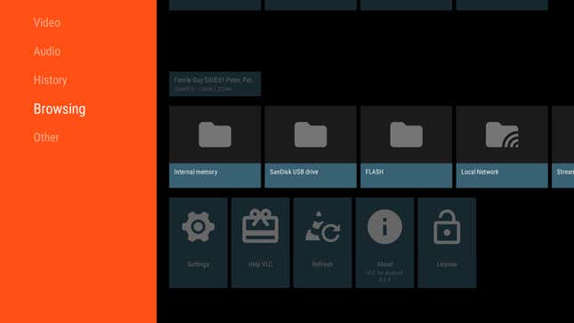 VLC is one app that will be able to see external storage.