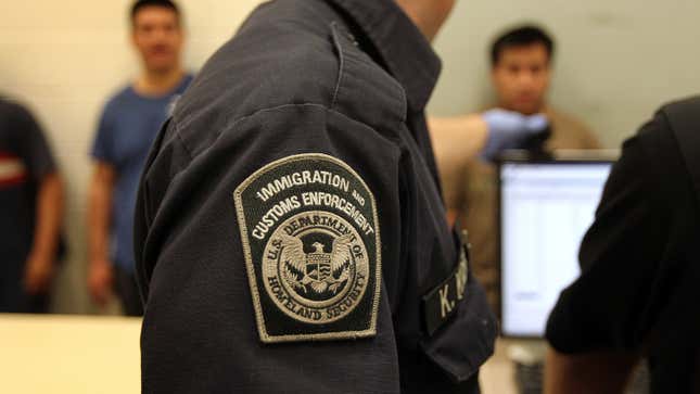An Immigration and Customs Enforcement officer at a detention facility in Pheonix, Arizona in April 2010.