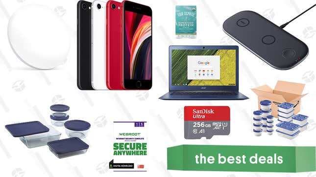 Image for article titled Friday&#39;s Best Deals: Aukey Qi Charger, Ziploc &amp; Pyrex Containers, Acer Chromebook, iPhone SE, and More