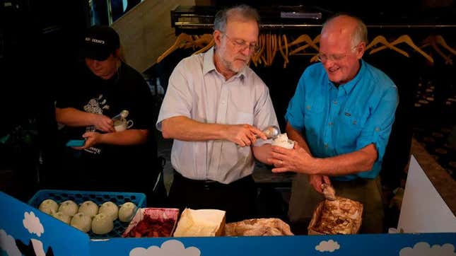 Ben and Jerry share some Ben and Jerry’s