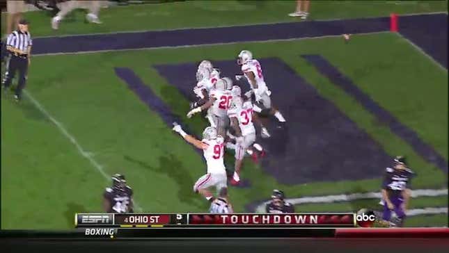 Ohio State Blocking A Northwestern Punt, In Extreme Slow Motion