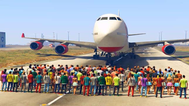 <i>GTA V</i> Jumbo Jet vs 100 People