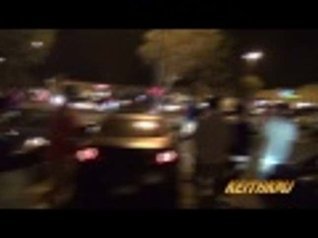 Watch A Mustang Run From The Police When Kids Block The Cop Car