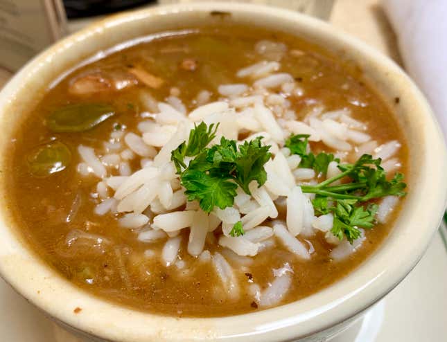 Chicken and sausage gumbo from The Gumbo Shop