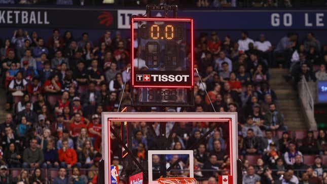 Image for article titled NBA Shot Clock Ejected From Game After Startling Referee With Buzzer