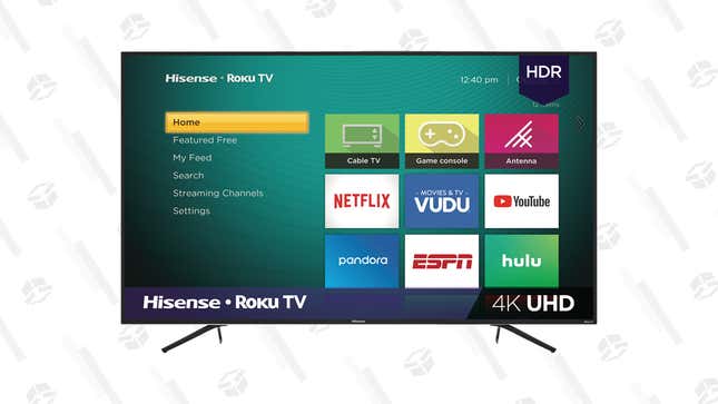 Hisense R6 Series 32&quot; | $115 | Walmart
Hisense R6 Series 58&quot; | $278 | Walmart
Hisense R6 Series 65&quot; | $428 | Walmart
Hisense R6 Series 75&quot; | $698 | Walmart
