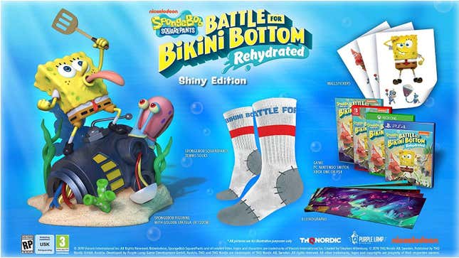 Image for article titled Spongebob Squarepants: Battle for Bikini Bottom Rehydrated&#39;s Shiny Edition Is $65 off on Amazon