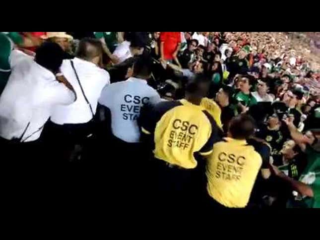 All Hell Breaks Loose In Mass Brawl During USA-Mexico Game