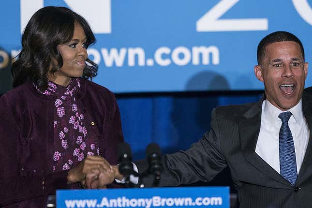 Michelle Obama and Anthony Brown