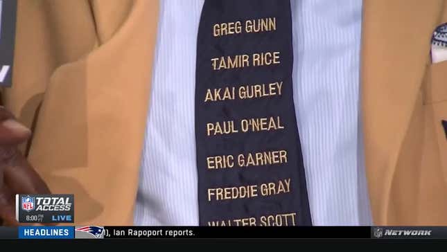 Randy Moss Wore A Good Tie To The Hall Of Fame Ceremony