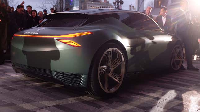 Image for article titled Take a Closer Look at The New Genesis Mint Luxury EV Hatchback Concept