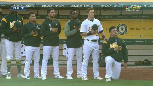 Bruce Maxwell Becomes First MLBer To Protest During National Anthem