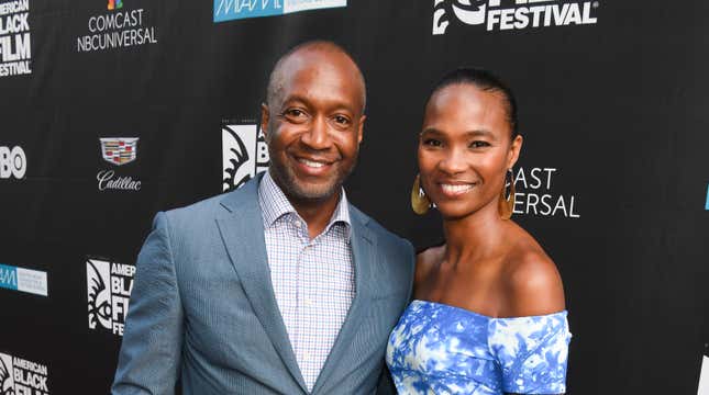 Jeff Friday and Nicole Friday attend 2017 American Black Film Festival “Girls Trip” Red Carpet Screening on June 14, 2017, in Miami, Florida.