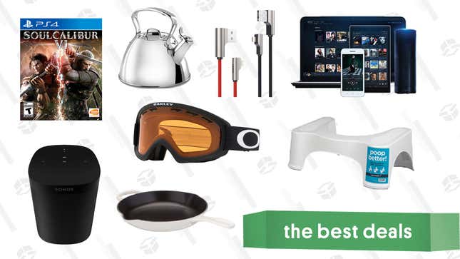 Image for article titled Thursday&#39;s Best Deals: Free Amazon Music Unlimited, Le Creuset Cast Iron Skillet, Soulcalibur VI, Sonos Speakers, and More