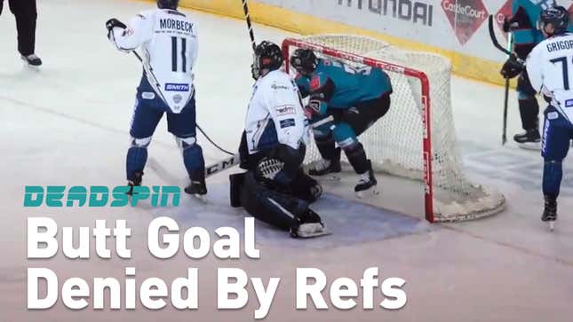 Belfast Giants Hockey Player Denied Ass-tonishing Goal By Boring Refs