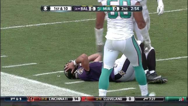 Matt Schaub Gets Bonked In The Head, Stays In Game, Throws Spectacular Pick-Six